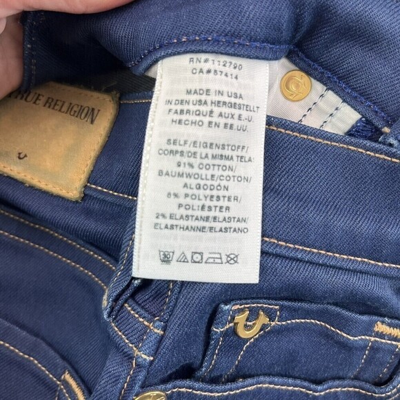 True Religion Halle High Rise Supper Skinny Jeans stretch size 26x29 classic - Picture 12 of 16
